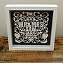 Love And Marriage Hand Cut Paper Artwork, thumbnail 2 of 2