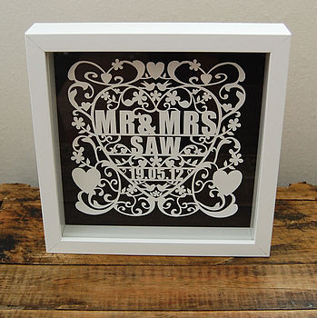 Love And Marriage Hand Cut Paper Artwork, 2 of 2