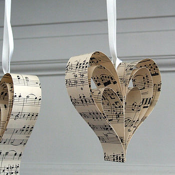 Handmade Sheet Music Heart Decoration, 2 of 10