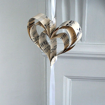 Handmade Sheet Music Heart Decoration, 9 of 10