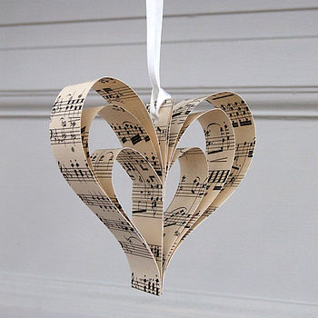 Handmade Sheet Music Heart Decoration, 5 of 10