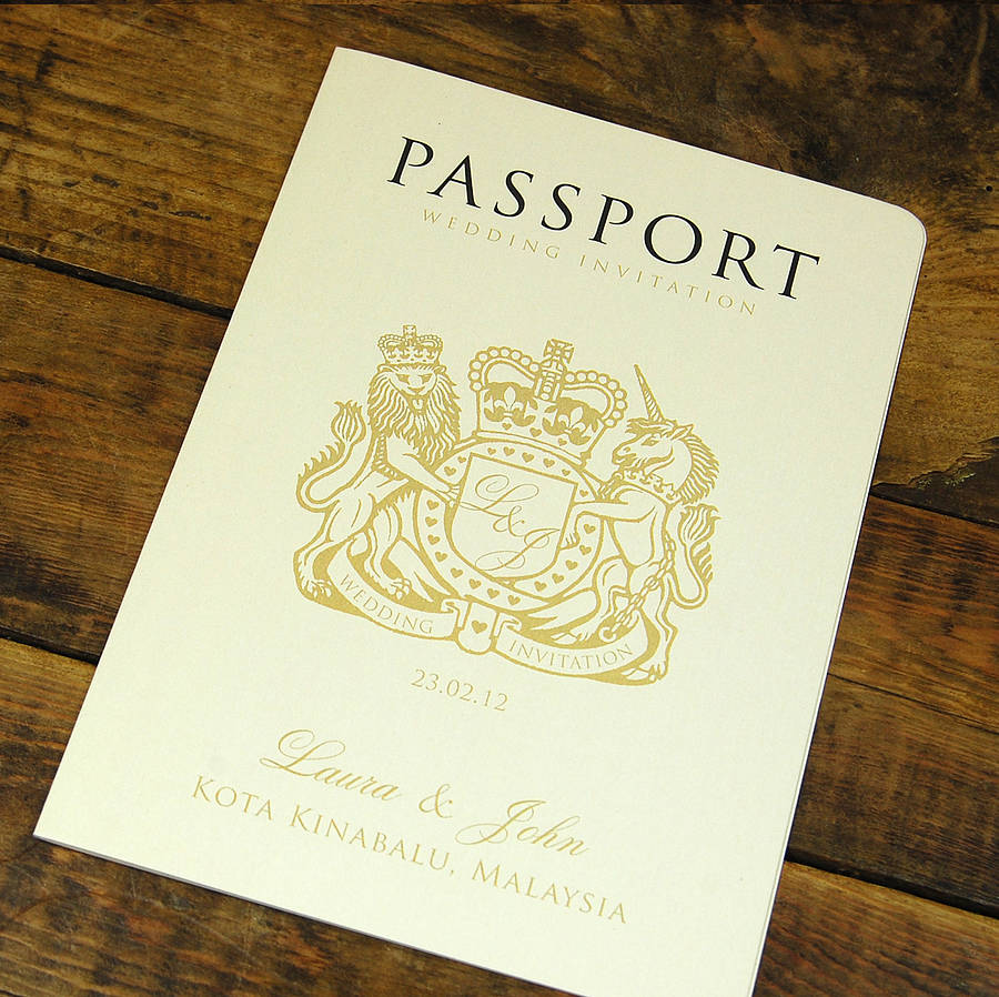 passport to love travel card style wedding invitation by ditsy chic ...