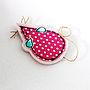 Embroidered Mouse Brooch, thumbnail 2 of 5