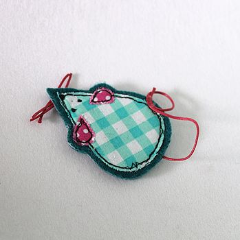 Embroidered Mouse Brooch, 3 of 5