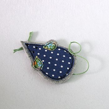 Embroidered Mouse Brooch, 4 of 5