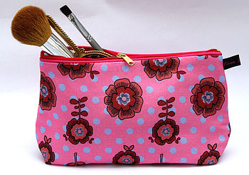 Vintage Style Cotton Cosmetic Bag By Love Lammie Co