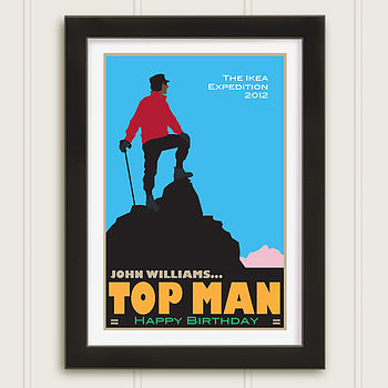 Personalised Top Man Celebration Print, 3 of 7