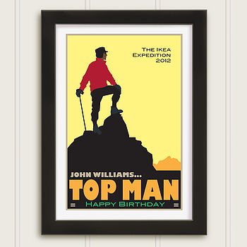 Personalised Top Man Celebration Print, 7 of 7