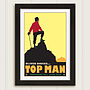 Personalised Top Man Celebration Print, thumbnail 1 of 7