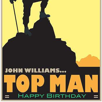 Personalised Top Man Celebration Print, 4 of 7