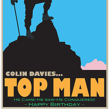 Personalised Top Man Celebration Print, 6 of 7