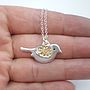 Floral Love Bird Necklace, thumbnail 4 of 5