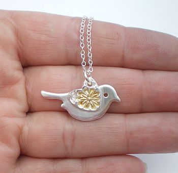 Floral Love Bird Necklace, 4 of 5