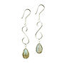 Silver And Labradorite Earrings, thumbnail 1 of 2
