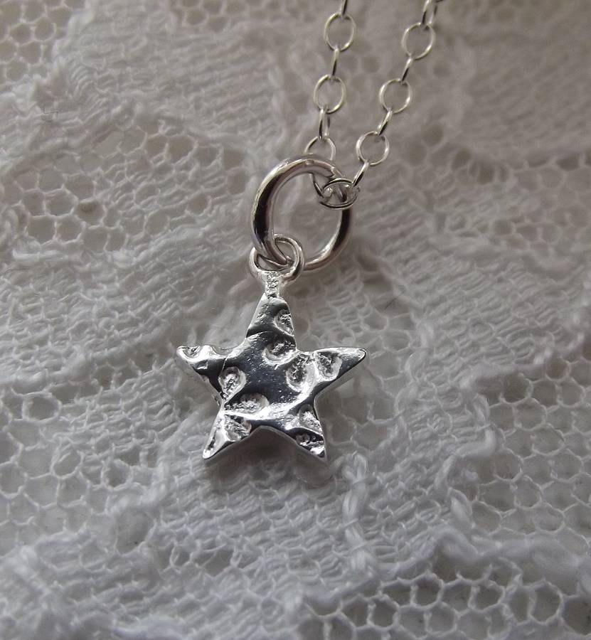 personalised mini sterling silver star pendant by lucy kemp silver ...