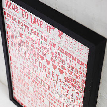 'Rules To Love By' Giclée Print, 2 of 7