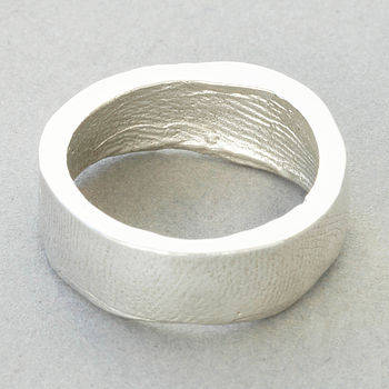 Sterling Silver Fingerprint Ring, 9 of 11