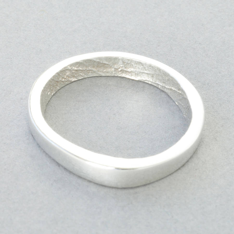 sterling silver bespoke fingerprint ring by patrick laing ...