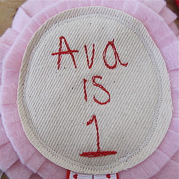 Birthday Fabric Rosette Badge Personalised, 9 of 9