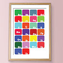 coloured alphabet poster by i love art london | notonthehighstreet.com