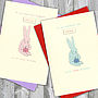 Personalised First Birthday Bunny Card, thumbnail 1 of 10