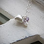 Silver Heart And Amethyst Necklace, thumbnail 1 of 4
