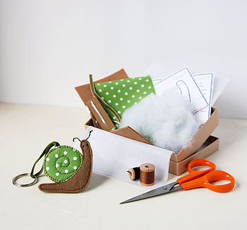 Sew Your Own Snail Keyring Craft Kit, 8 of 12