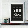 'You Are My Lobster' Retro Love Art Print, thumbnail 2 of 5