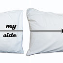 'personalised my side your side' pillowcases by twisted twee homewares ...
