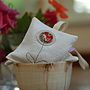 Embroidered Linen Lavender Bag, thumbnail 2 of 5