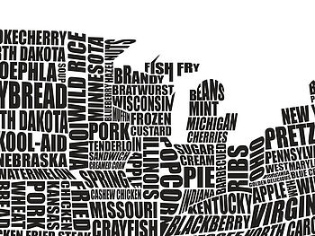 Gastronomy Map Print Set A3, 9 of 11
