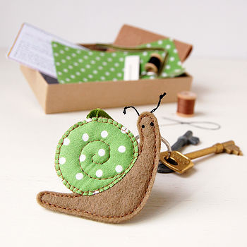 Sew Your Own Snail Keyring Craft Kit, 2 of 12