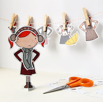 Clara Paper Doll Winter Outfits Card, 3 of 12