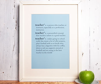 Personalised Teacher Dictionary Print, 3 of 6