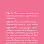 Personalised Teacher Dictionary Print, thumbnail 4 of 6