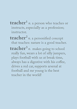 Personalised Teacher Dictionary Print, 5 of 6