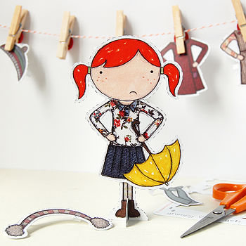 Clara Paper Doll Winter Outfits Card, 8 of 12