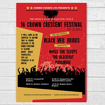 Personalised Host Your Own Festival Poster Print, 2 of 7