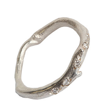Silver And Diamond Root Strand Ring, 2 of 4