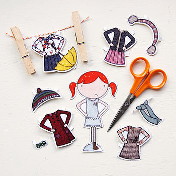 Clara Paper Doll Winter Outfits Card, 6 of 12