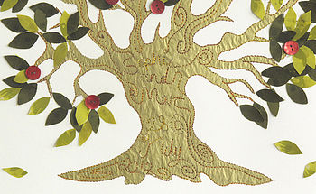 Personalised Wedding Tree Embroidered Artwork, 5 of 5