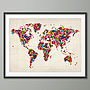Butterflies Map Of The World Art Print, thumbnail 3 of 4