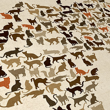 Cats World Map Art Print, 3 of 3