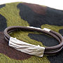 Dune Silver Leather Bracelet, thumbnail 5 of 5