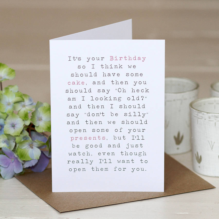 'Birthday Cake' Greetings Card By Slice of Pie Designs