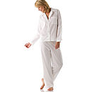 long & reg leg women's white cotton pjs by pj pan | notonthehighstreet.com