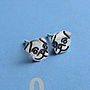 Sterling Silver Happy Pug Earrings, thumbnail 1 of 1