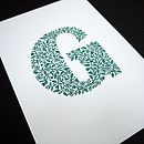 personalised letter papercut by folk art papercuts by suzy taylor ...