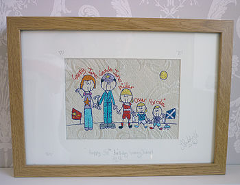 Personalised Family Embroidery Picture, 6 of 12