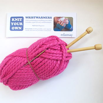 Knit Your Own Wrist Warmers Kit, 3 of 5